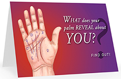 Palm Reading Table Tent - Promo Cards